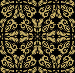 Seamless Orient Vector Golden Background