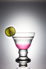 Mixed sweet water and lemon on white background