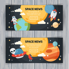 Space theme banners and cards © Yuzach