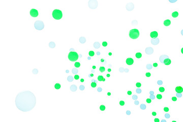 Background from crushed round gas bubbles Motion in water Isolated