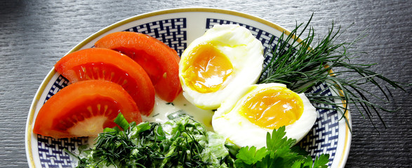 classic ethnic vegetarian breakfast