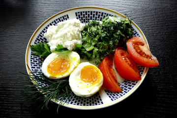 classic ethnic vegetarian breakfast