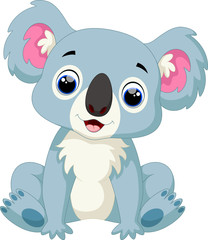 Naklejka premium Śliczna koala kreskówka