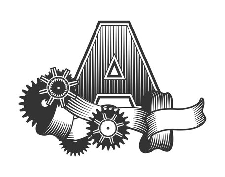 vector vintage letter