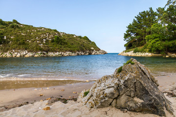 Obraz premium the beaches and the most popular and beautiful cliffs of the Cantabrico sea in Spain