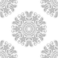 Floral Vector Abstract Gray Pattern