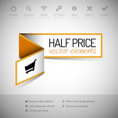 Banner with commerce business content