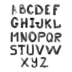 Monochrome texture set letters. Alphabet of capital letters in a