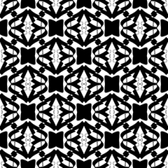 Black and White seamless pattern.  
Hand drawn, seamlessly repeating ornamental wallpaper or textile pattern.
