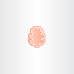 abstract brain icon mind vector symbol