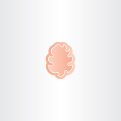 abstract brain icon mind vector symbol