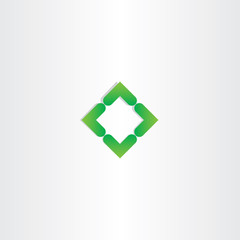 green gradient square business logo vector design