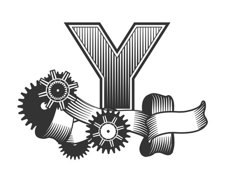 vector vintage letter