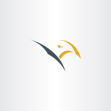 eagle stylized vector logo icon design