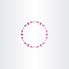 purple circle frame design vector