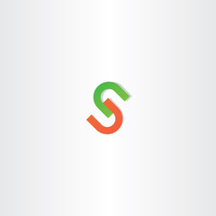red green letter s logotype design vector symbol