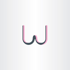 twisted logotype letter w symbol