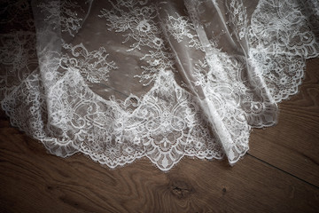 Obraz premium Schleppe eines Brautkleides