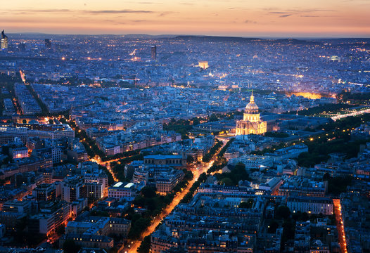 Fototapeta Panorama of Paris, France