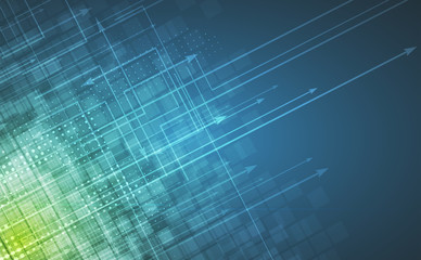 Obraz premium Abstract tech background. Futuristic technology interface.