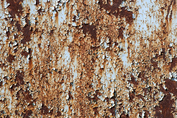 Rusted metal and flaky paint