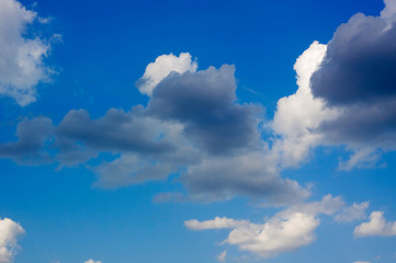 Blue sky with clouds background - 87826624