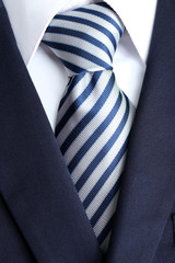 Male jacket with shirt and tie close up