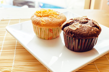 two cupcakes