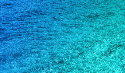 Fantastic blue sea background. Mediterranean Sea, Montenegro, Eu