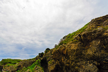Rock and clouds, Okinawa, Japan