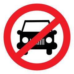 Vector icon prohibiting car