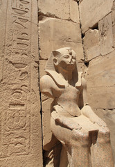 Pharaoh statue of Karnak Temple, unesco world heritage in Luxor, Egypt