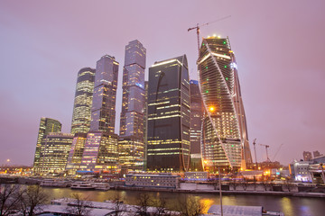 Fototapeta na wymiar Moscow-city (Moscow International Business Center)