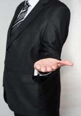 businessman reached out