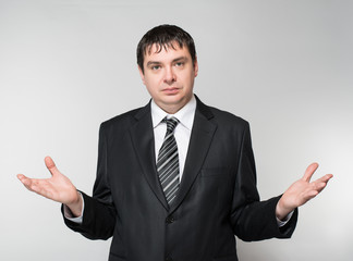 businessman extended his hand