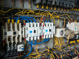 Electrical control panel in dirty.