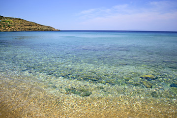 Batsi beach in Andros island Greece