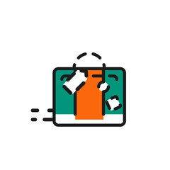 Color line icon for flat design. Luggage