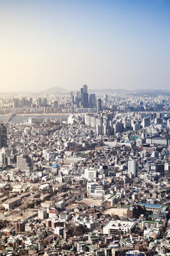 Downtown cityscape of Seoul.