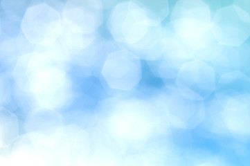 Blue hexagonal bokeh