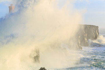 Naklejka na ściany i meble storm off the coast of Iceland