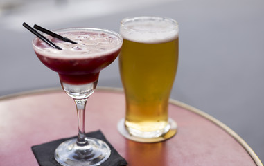 Stawberry Daiquiri and a Beer