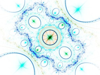 Shiny colorful fractal space, digital artwork for creative graphic design 