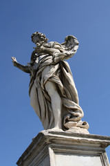 Fototapeta premium Rome,Italy,Ponte Sant'Angelo,Angel,spring.