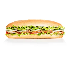 Foto op Canvas Royal sandwich geïsoleerd op witte achtergrond © yvdavid