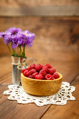 Fresh raspberries