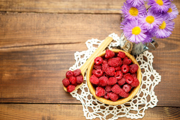 Fresh raspberries