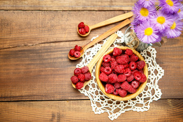 Obraz na płótnie Canvas Fresh raspberries