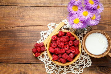 Fresh raspberries