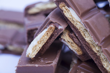 Chocolate bars background